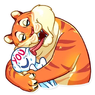 🤗-Amur Tiger, Telegram Sticker