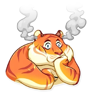 🤯-Amur Tiger, Telegram Sticker