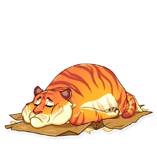 😔-Amur Tiger, Telegram Sticker