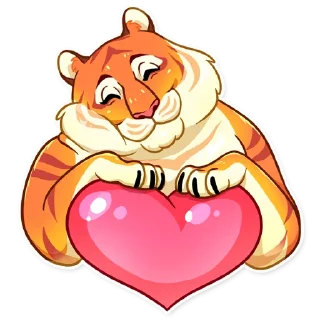 ❤️-Amur Tiger, Telegram Sticker
