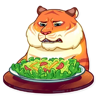 ☹️-Amur Tiger, Telegram Sticker
