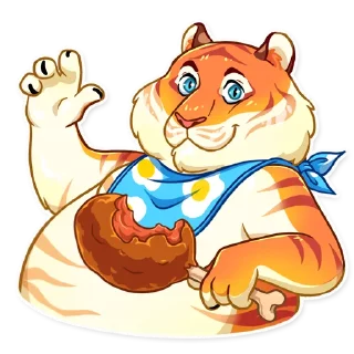 👋-Amur Tiger, Telegram Sticker