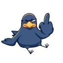 🖕-Crow, Telegram Sticker