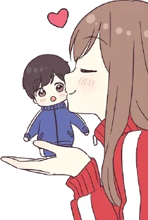 😘-Cute Couple, Telegram Sticker