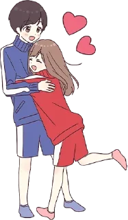😍-Cute Couple, Telegram Sticker