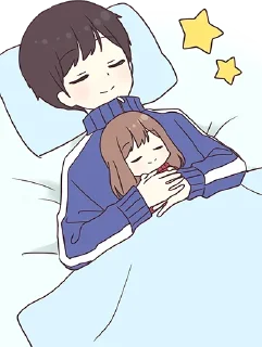 🛌-Cute Couple, Telegram Sticker