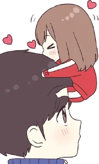😘-Cute Couple, Telegram Sticker