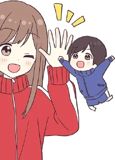 ✋-Cute Couple, Telegram Sticker