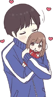 😘-Cute Couple, Telegram Sticker