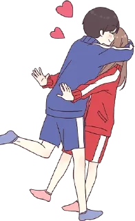 😍-Cute Couple, Telegram Sticker