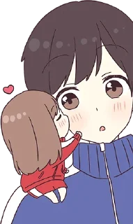 😘-Cute Couple, Telegram Sticker
