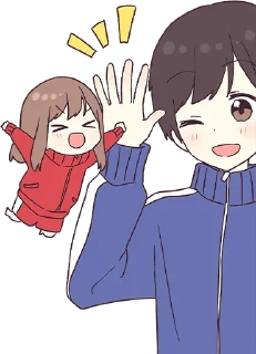 ✋-Cute Couple, Telegram Sticker