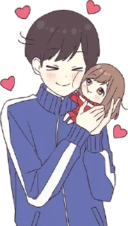 🤗-Cute Couple, Telegram Sticker