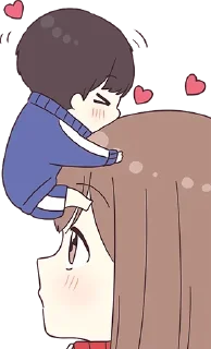 😘-Cute Couple, Telegram Sticker