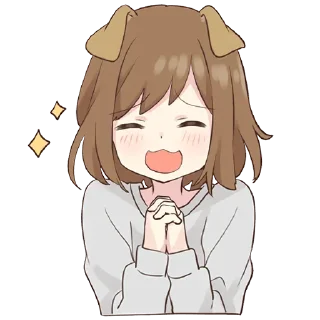 🤩-Cute Girl, Telegram Sticker