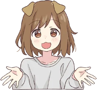 🤷-Cute Girl, Telegram Sticker