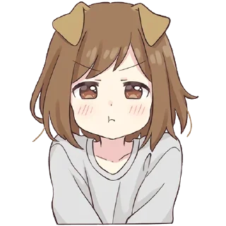 😤-Cute Girl, Telegram Sticker