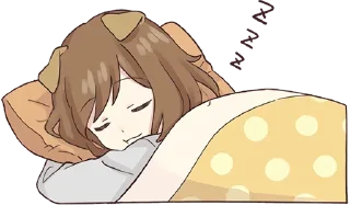 😴-Cute Girl, Telegram Sticker