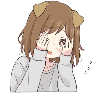 🙈-Cute Girl, Telegram Sticker
