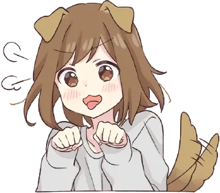 😼-Cute Girl, Telegram Sticker