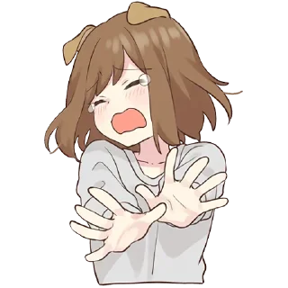 😨-Cute Girl, Telegram Sticker