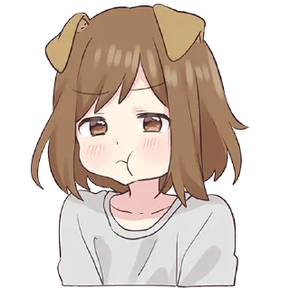 😠-Cute Girl, Telegram Sticker
