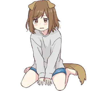 😢-Cute Girl, Telegram Sticker