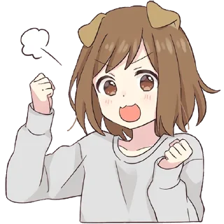 😼-Cute Girl, Telegram Sticker