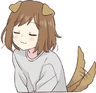 😊-Cute Girl, Telegram Sticker