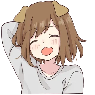 😅-Cute Girl, Telegram Sticker