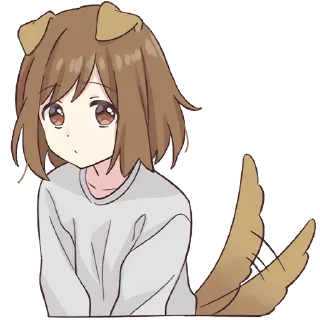 😶-Cute Girl, Telegram Sticker