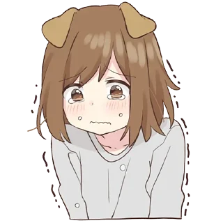 😓-Cute Girl, Telegram Sticker