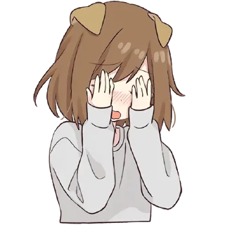 🙈-Cute Girl, Telegram Sticker