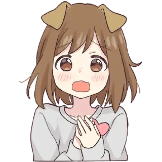 😨-Cute Girl, Telegram Sticker