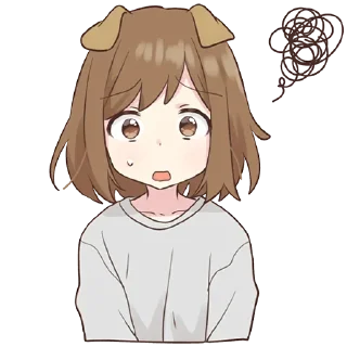 😨-Cute Girl, Telegram Sticker