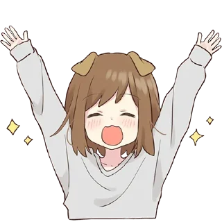🤩-Cute Girl, Telegram Sticker