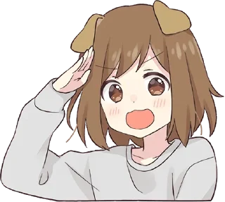 👍-Cute Girl, Telegram Sticker