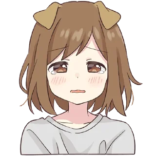 😭-Cute Girl, Telegram Sticker