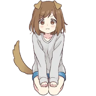 😼-Cute Girl, Telegram Sticker