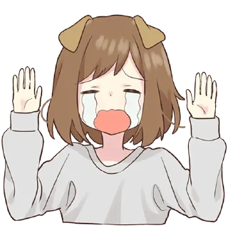 😓-Cute Girl, Telegram Sticker