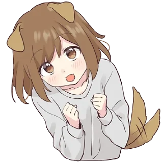 😍-Cute Girl, Telegram Sticker