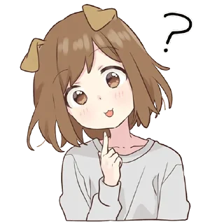 🤔-Cute Girl, Telegram Sticker