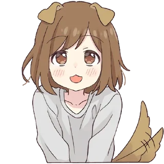 😃-Cute Girl, Telegram Sticker