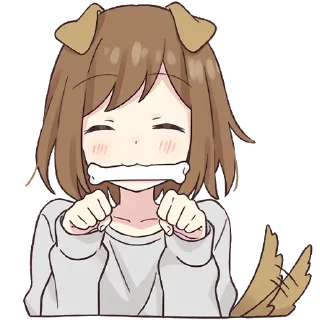 🦴-Cute Girl, Telegram Sticker