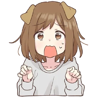 😨-Cute Girl, Telegram Sticker