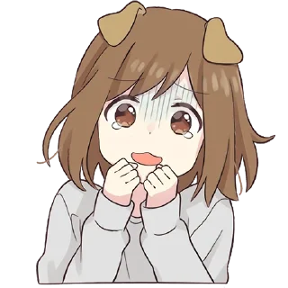 😰-Cute Girl, Telegram Sticker