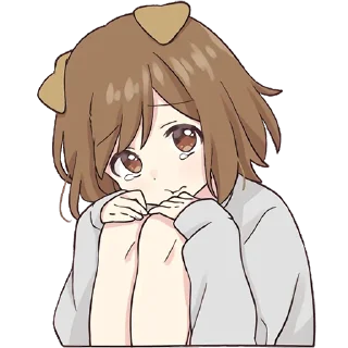 😭-Cute Girl, Telegram Sticker