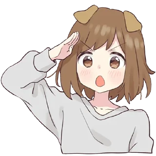 👍-Cute Girl, Telegram Sticker