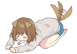 😋-Cute Girl, Telegram Sticker