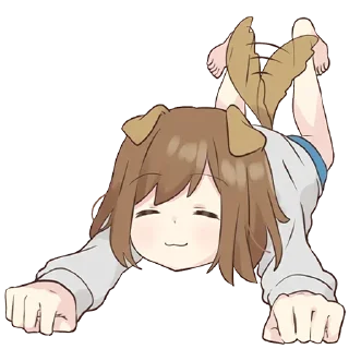 🥰-Cute Girl, Telegram Sticker